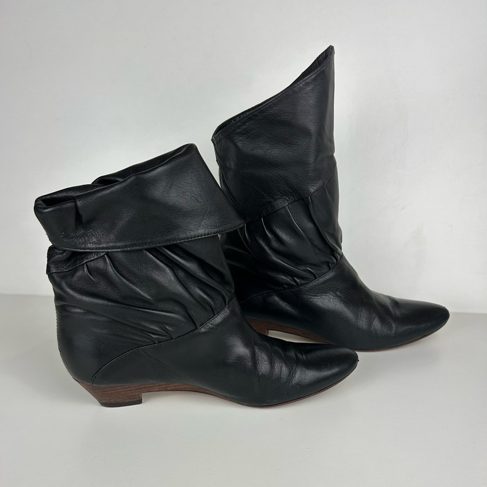 VINTAGE FRYE ANKLE BOOTS BLACK SIZE 7 - Picture 2 of 13